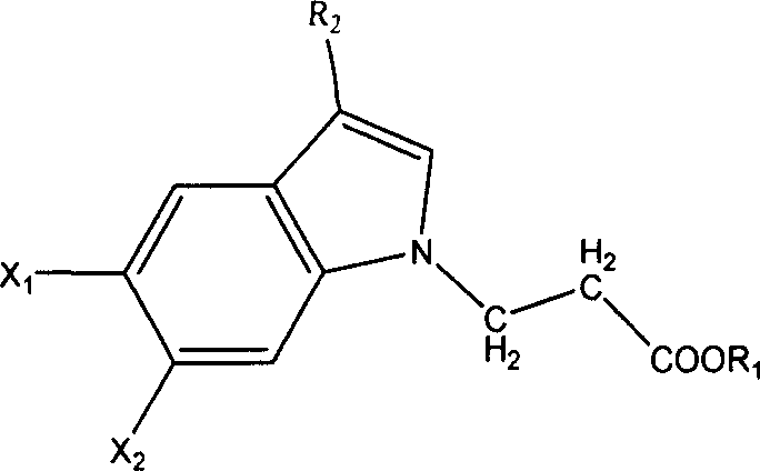 Ester derivative of indole, its preparation method and application