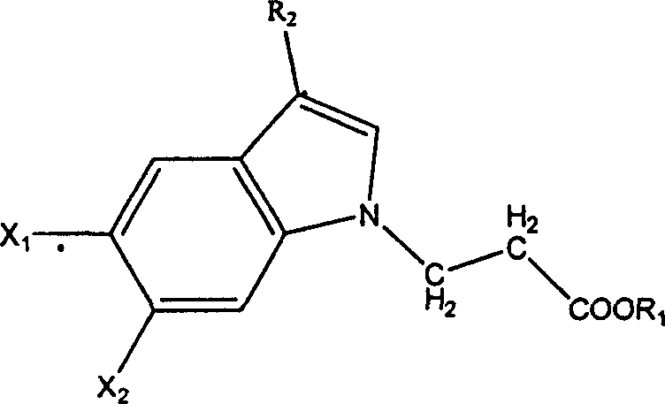 Ester derivative of indole, its preparation method and application