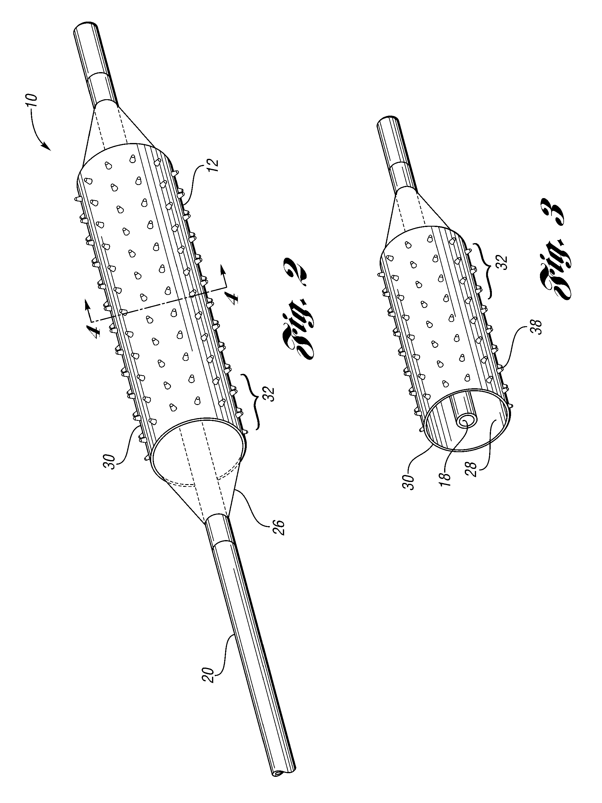 Catheter system with balloon-mounted plaque-modifying elements