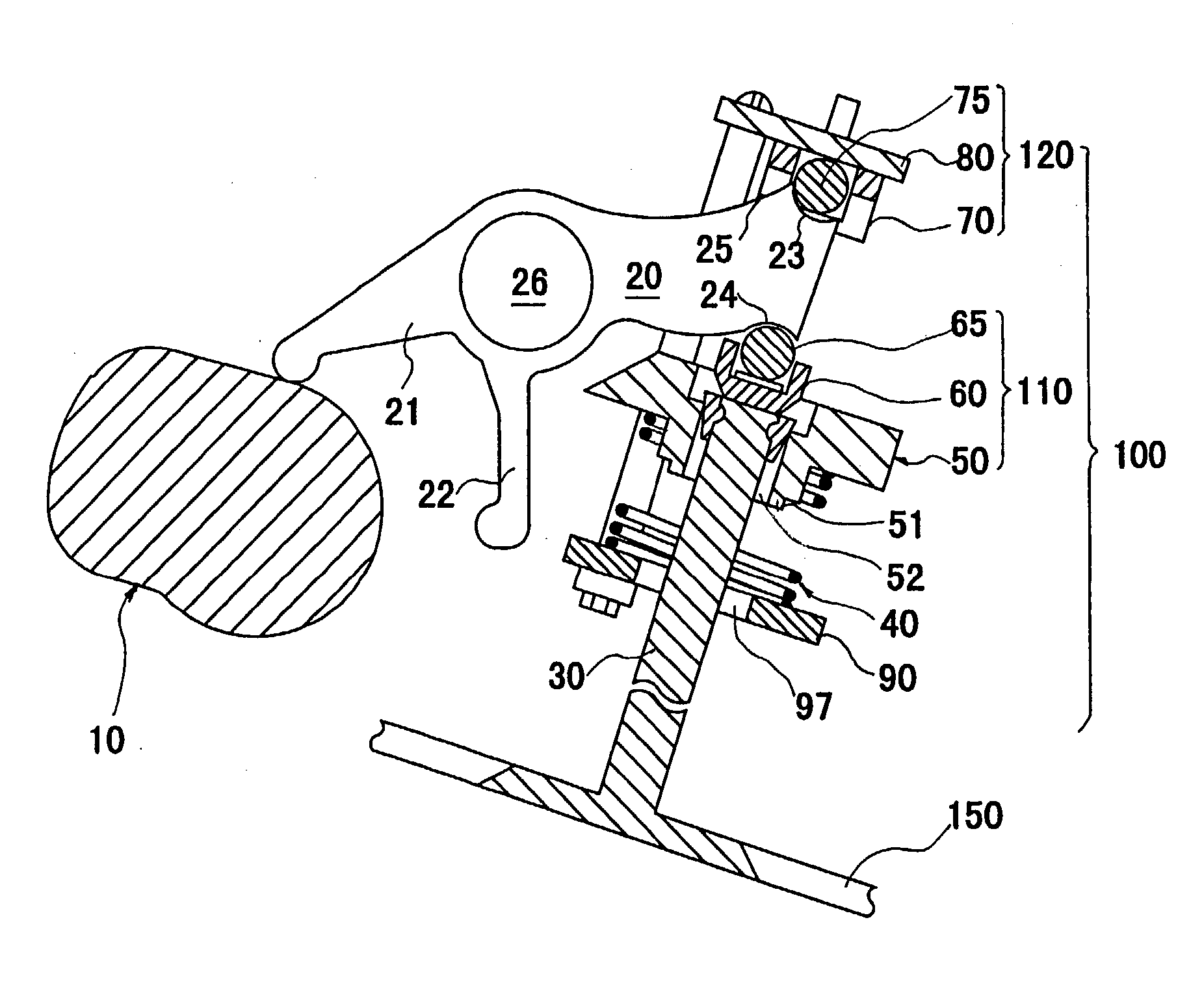 Control device for an air valve of an engine