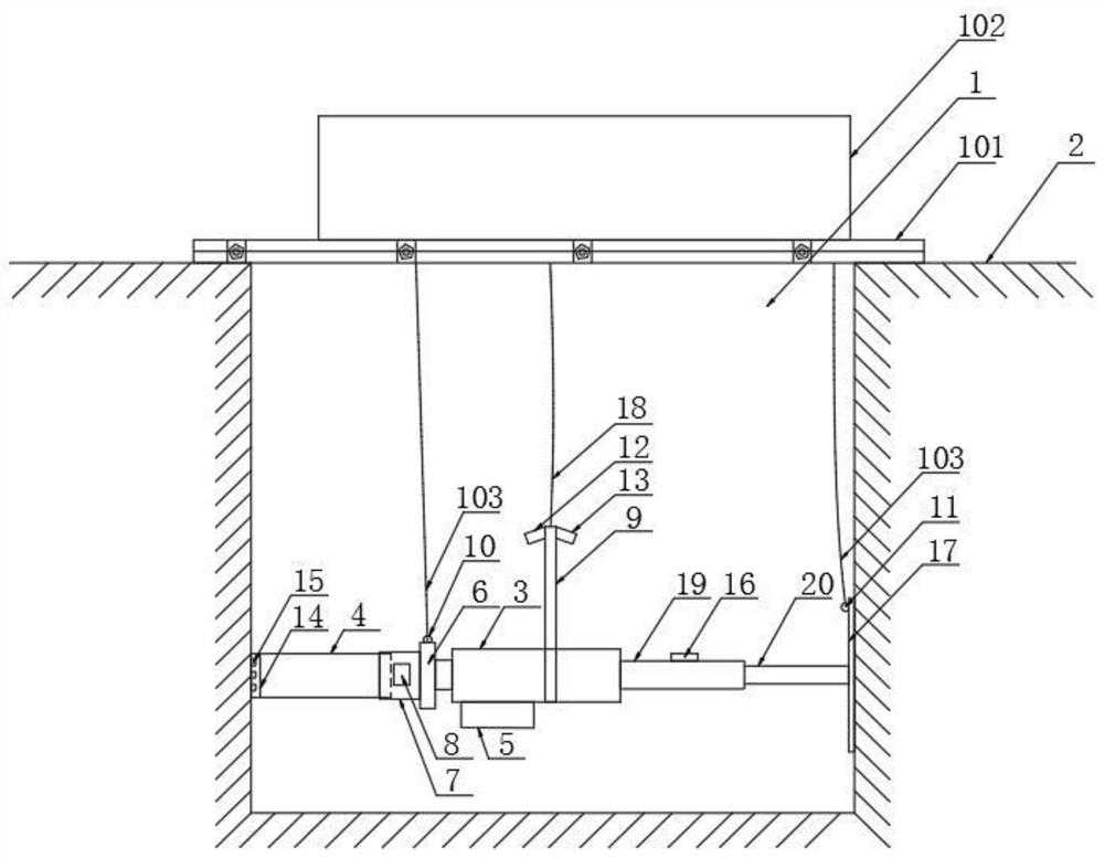 Electric sampling device and sampling method for large-burial-depth narrow-channel vertical shaft