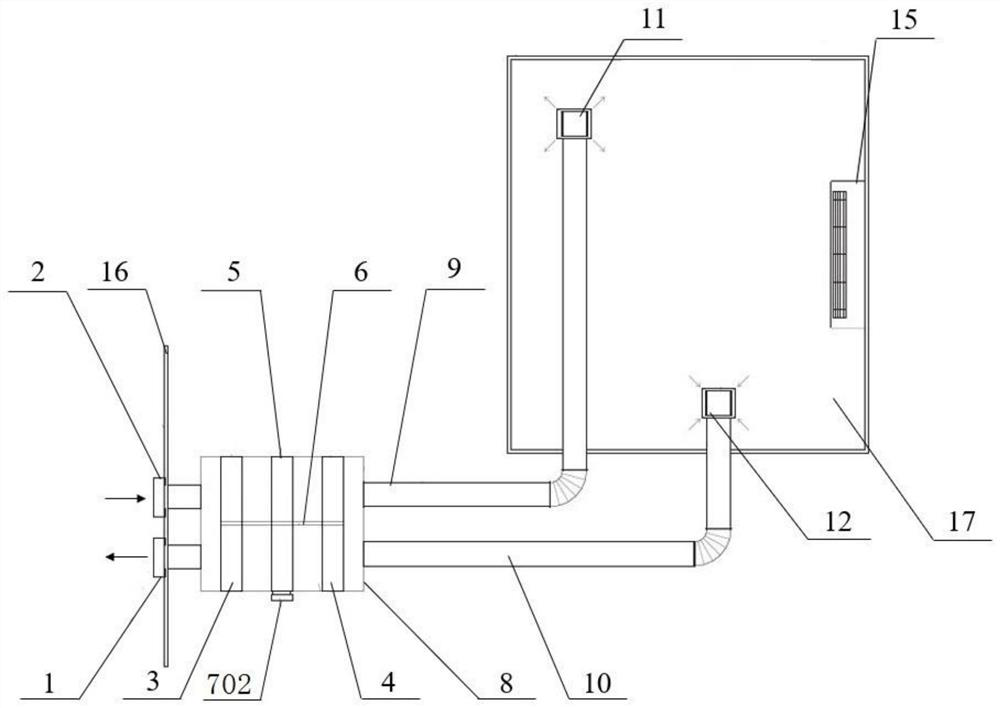 Air total heat recovery fresh air system