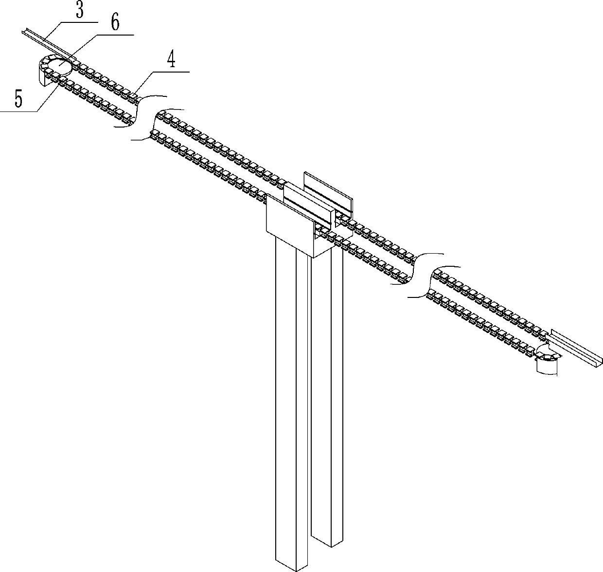 Lifting rail-changing type single-rail urban rail system based on APM