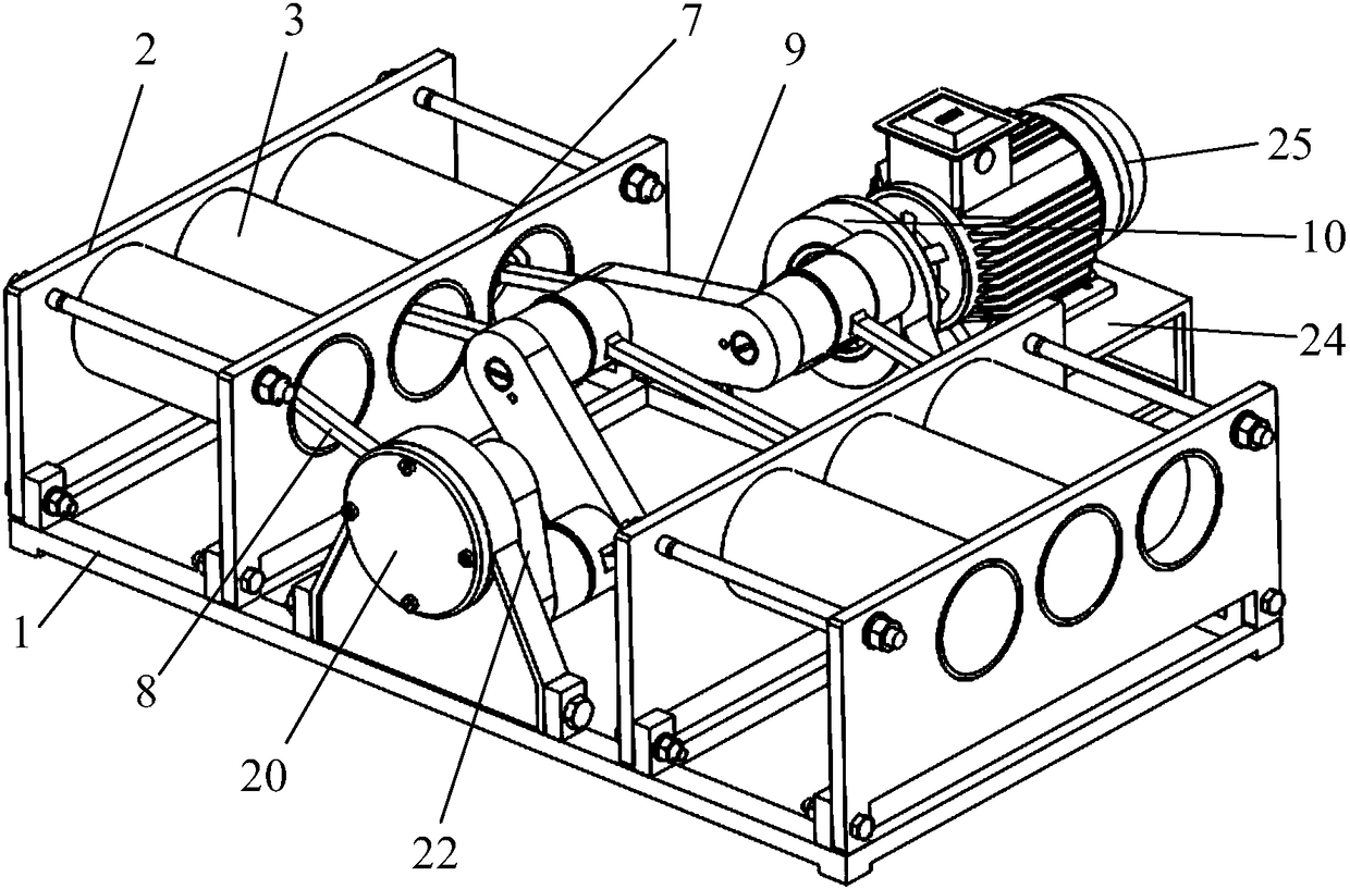 Horizontal type spatial multiphase crank pump