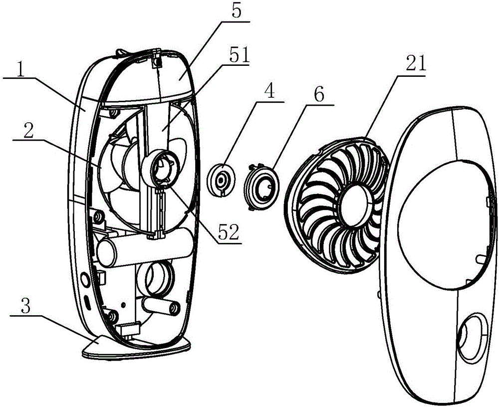 Water mist fan with improved structure