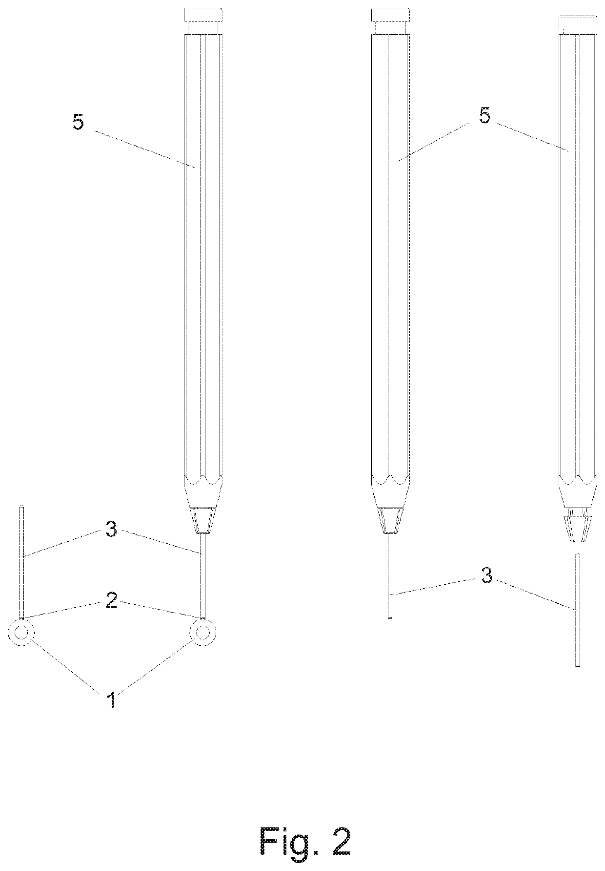 Sampling device and combination of sampling device and sample vessel