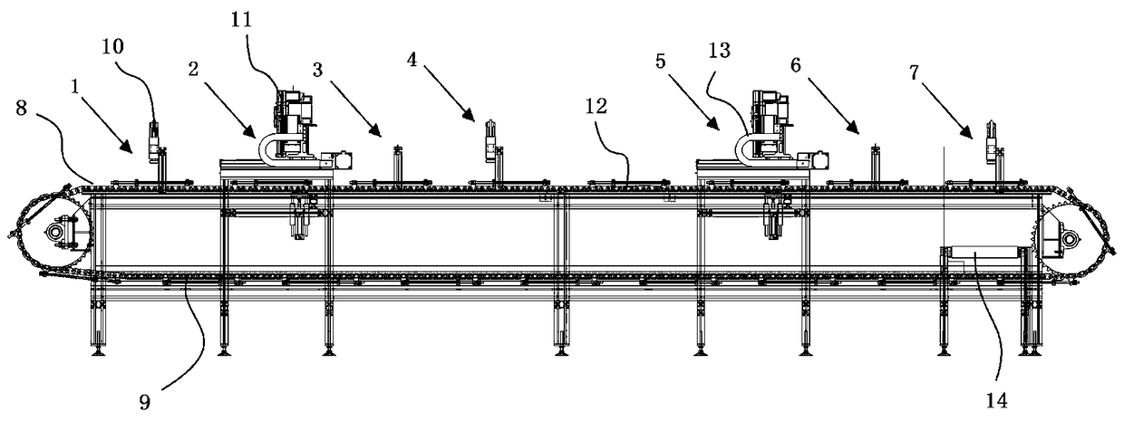 Automatic production process of simulating Christmas tree