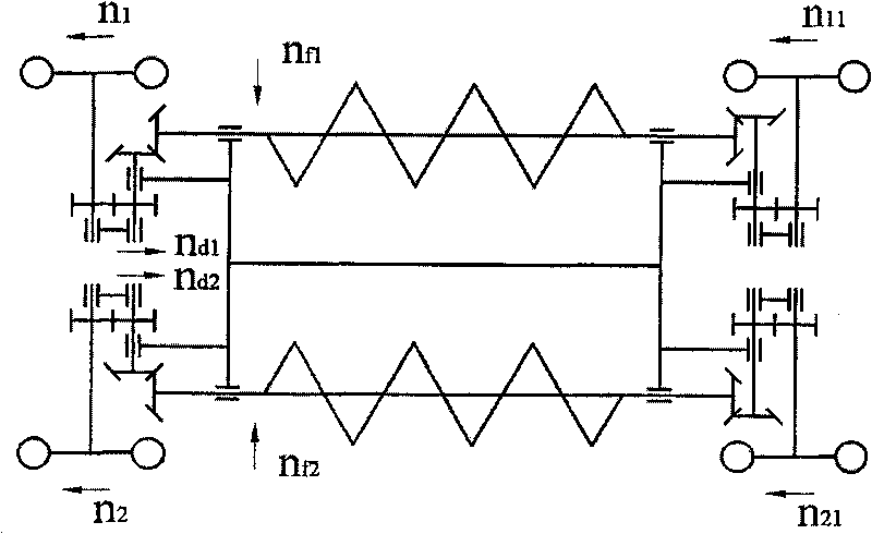 Compound drive walking mechanism