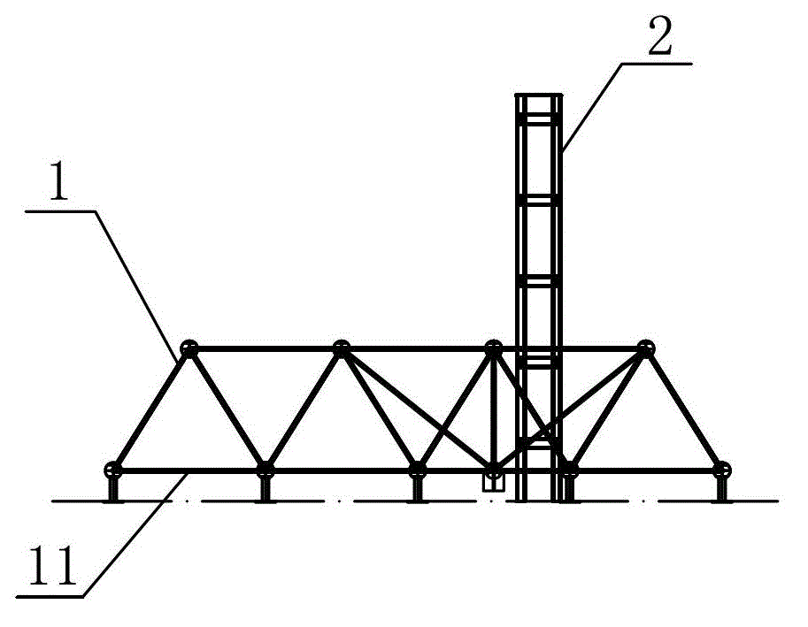 Steel net rack installation method for integrally improving high-altitude moving and positioning