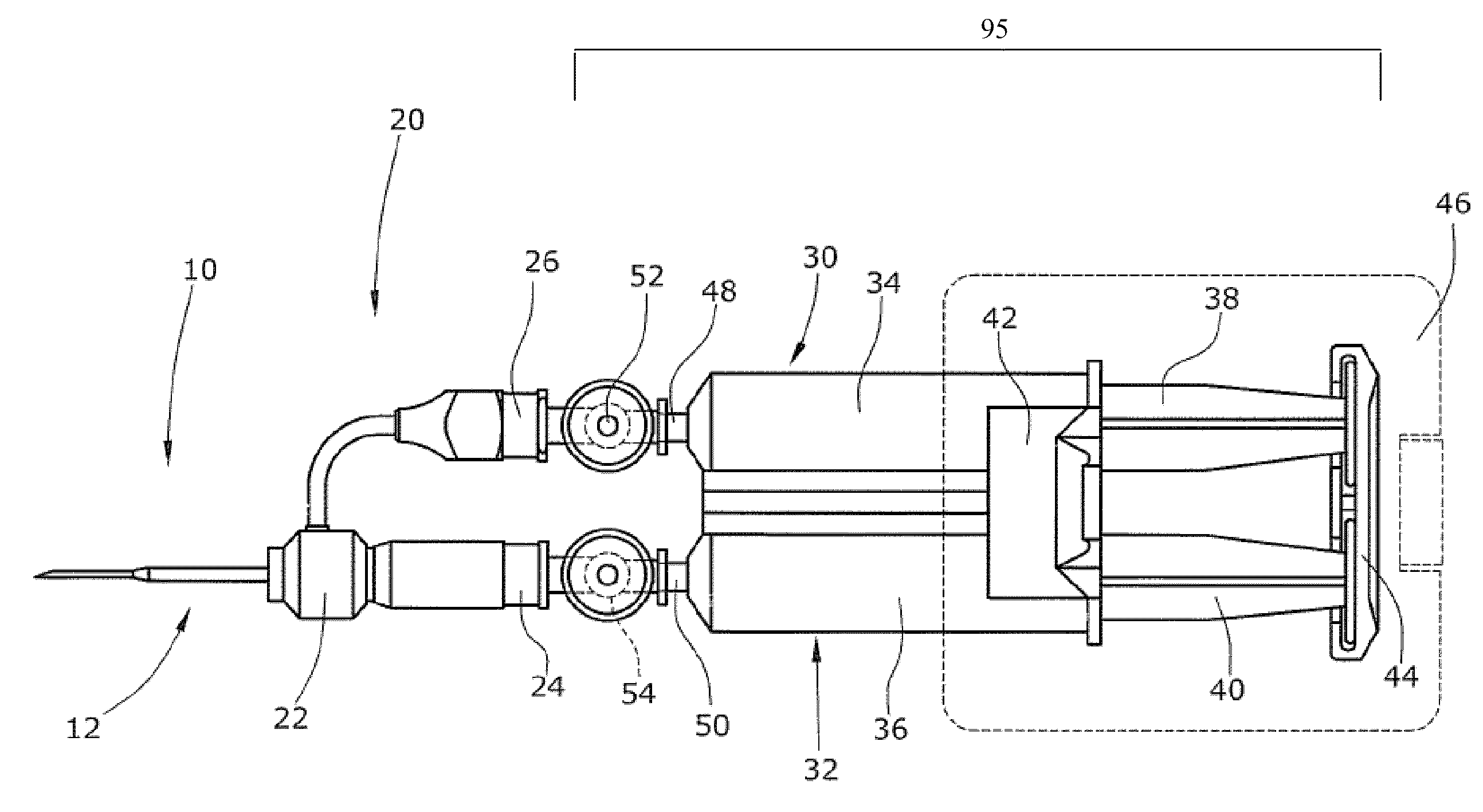 Device for administering an at least two-component substance