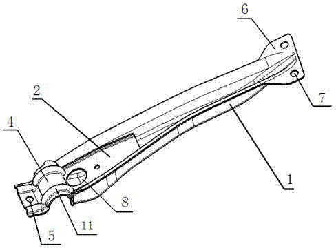 Longitudinal supporting frame of automobile transverse stabilizing bar