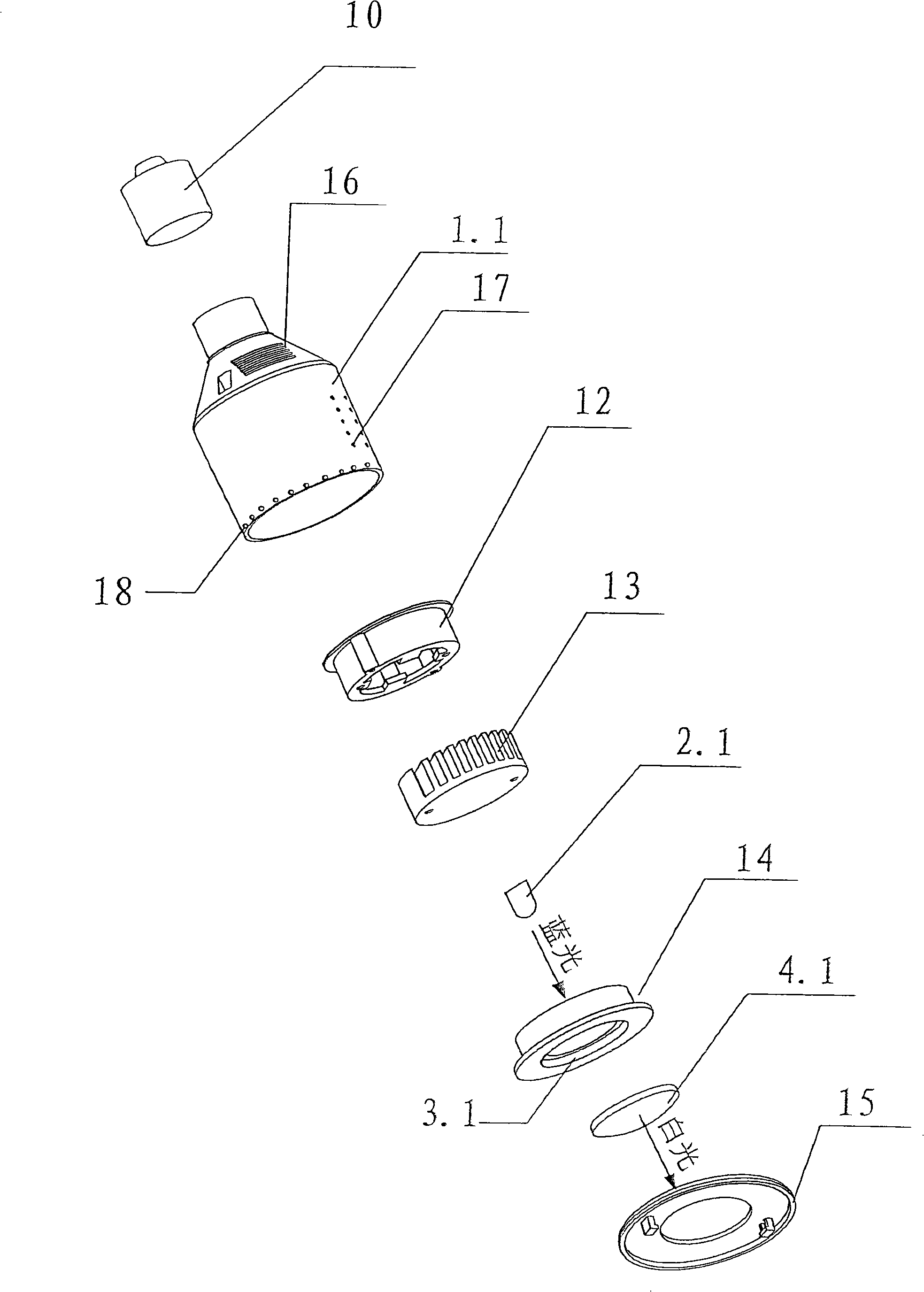 White light LED lighting device and manufacturing method thereof