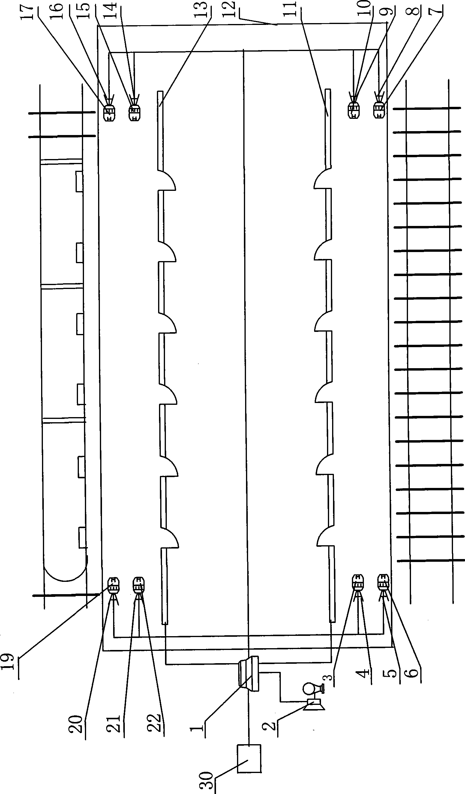 Laser obstacle monitoring control system between shield door and train door on subway station platform