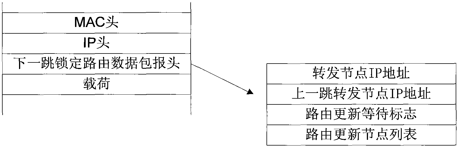 Locking route method used for wireless multi-hop network