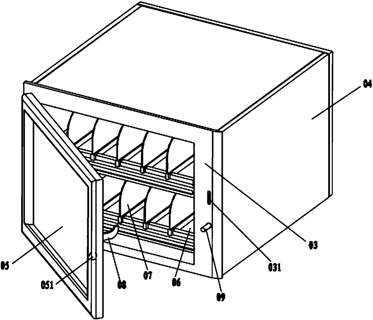 An adjustable tray for a medical freezer