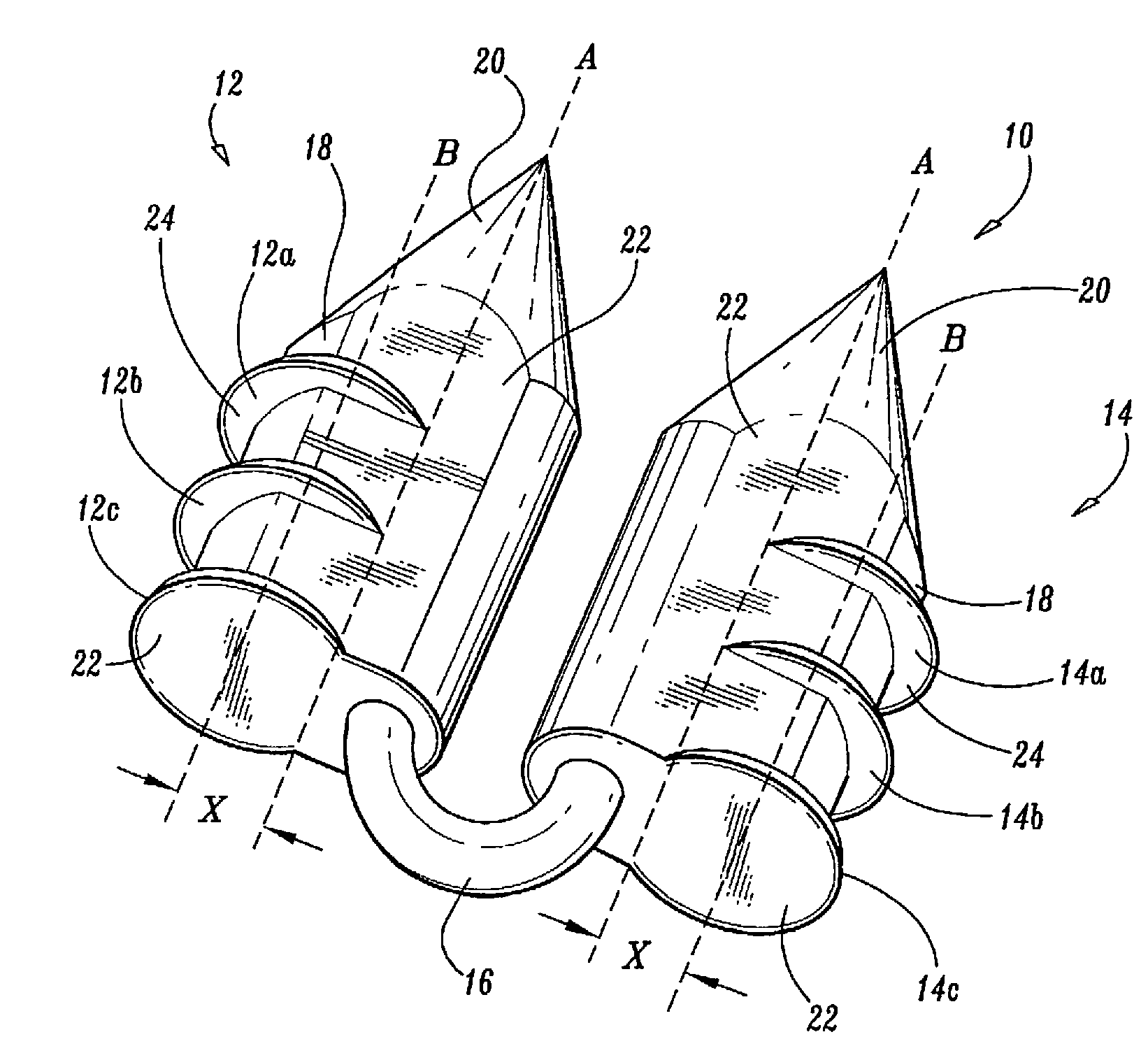 Absorbable fastener and applying apparatus