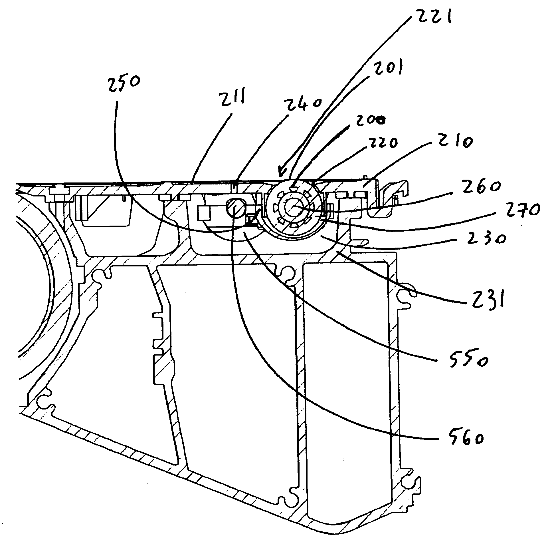 Media advancing device and method of displacing a medium