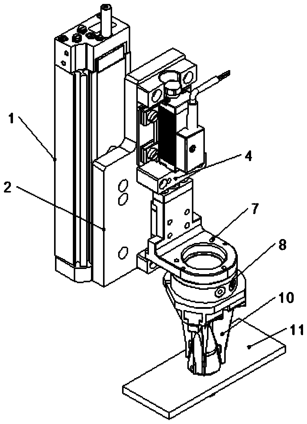 Anti-explosion clamping jaw mechanism with height measuring function