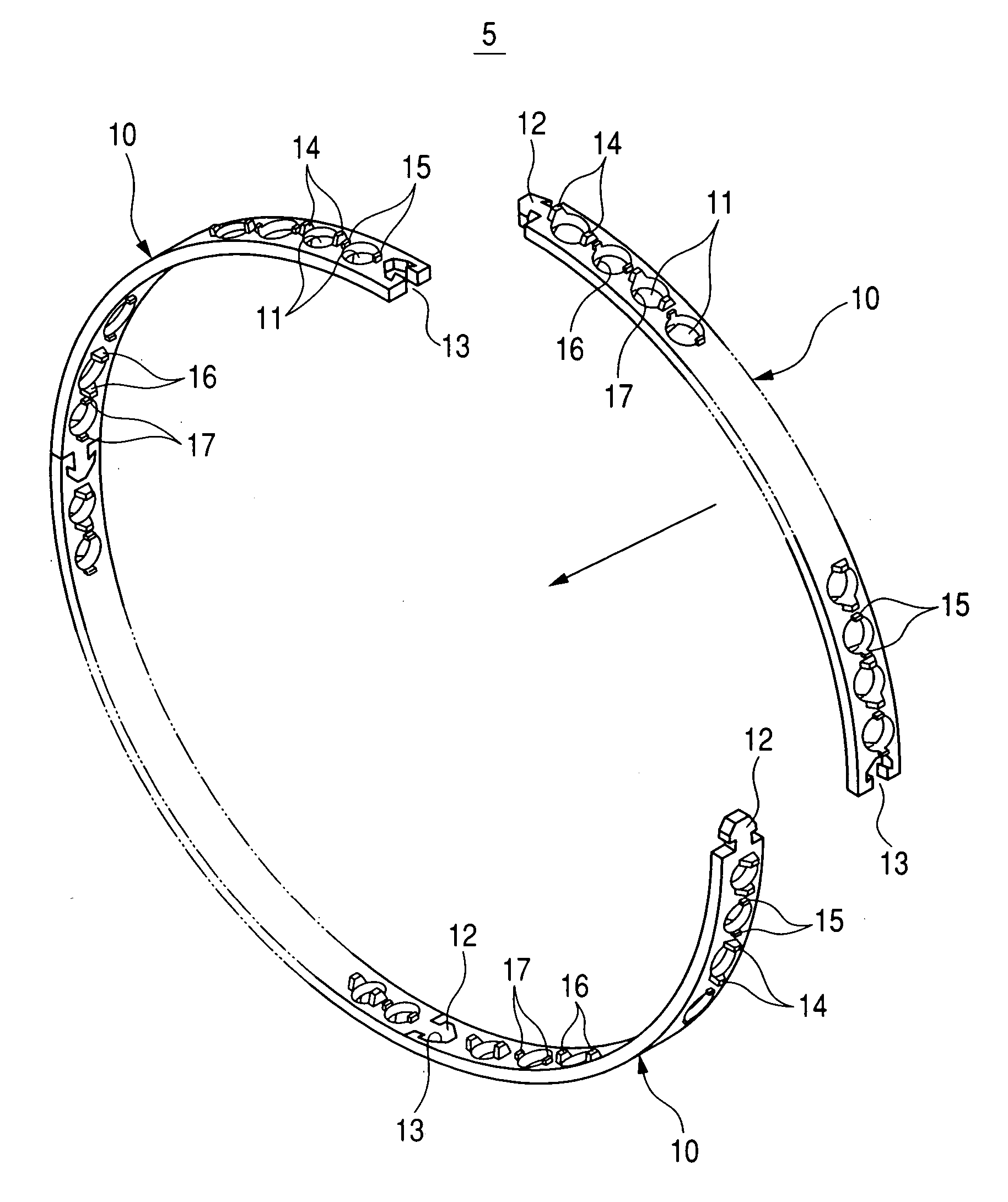 Cage for ball bearing