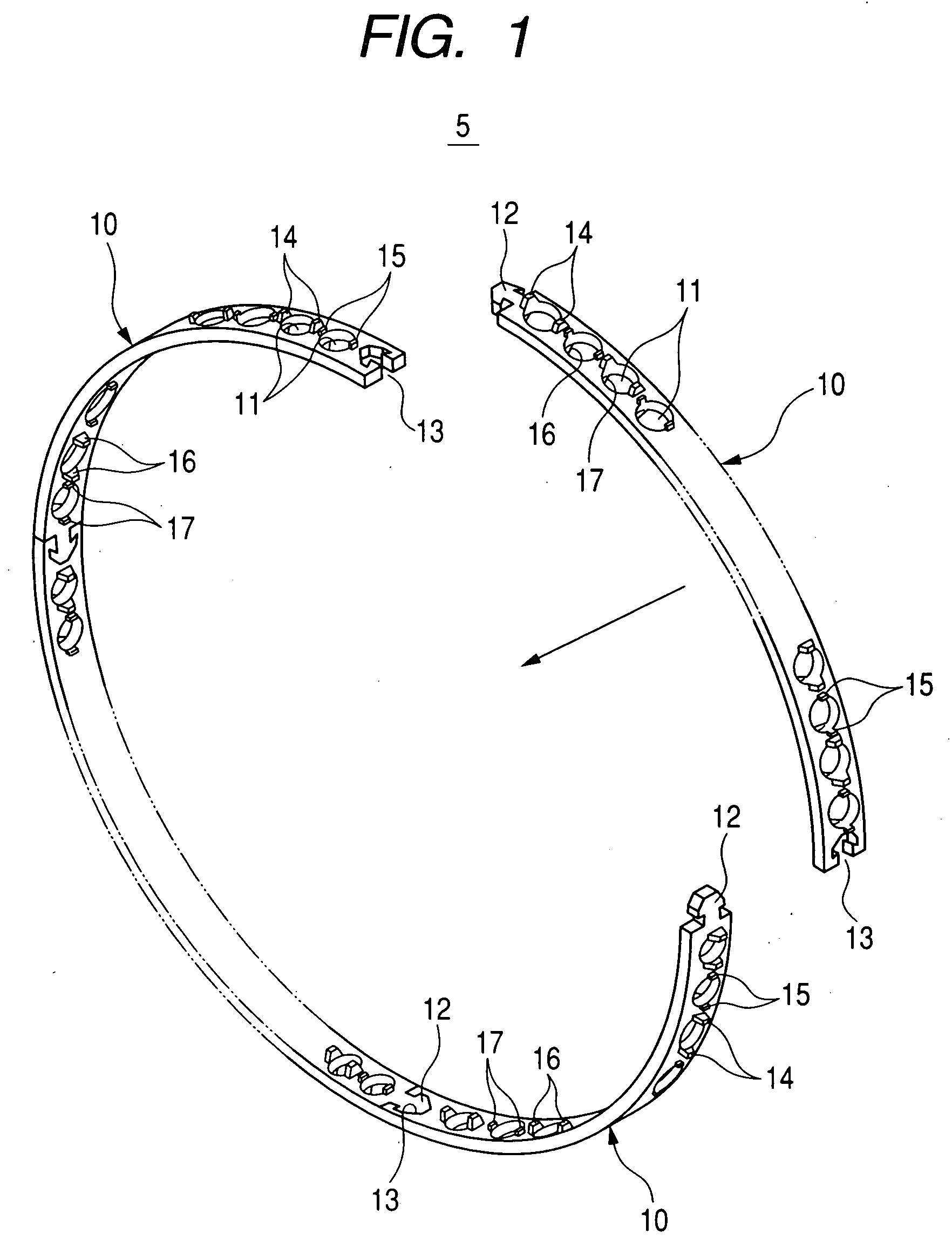 Cage for ball bearing