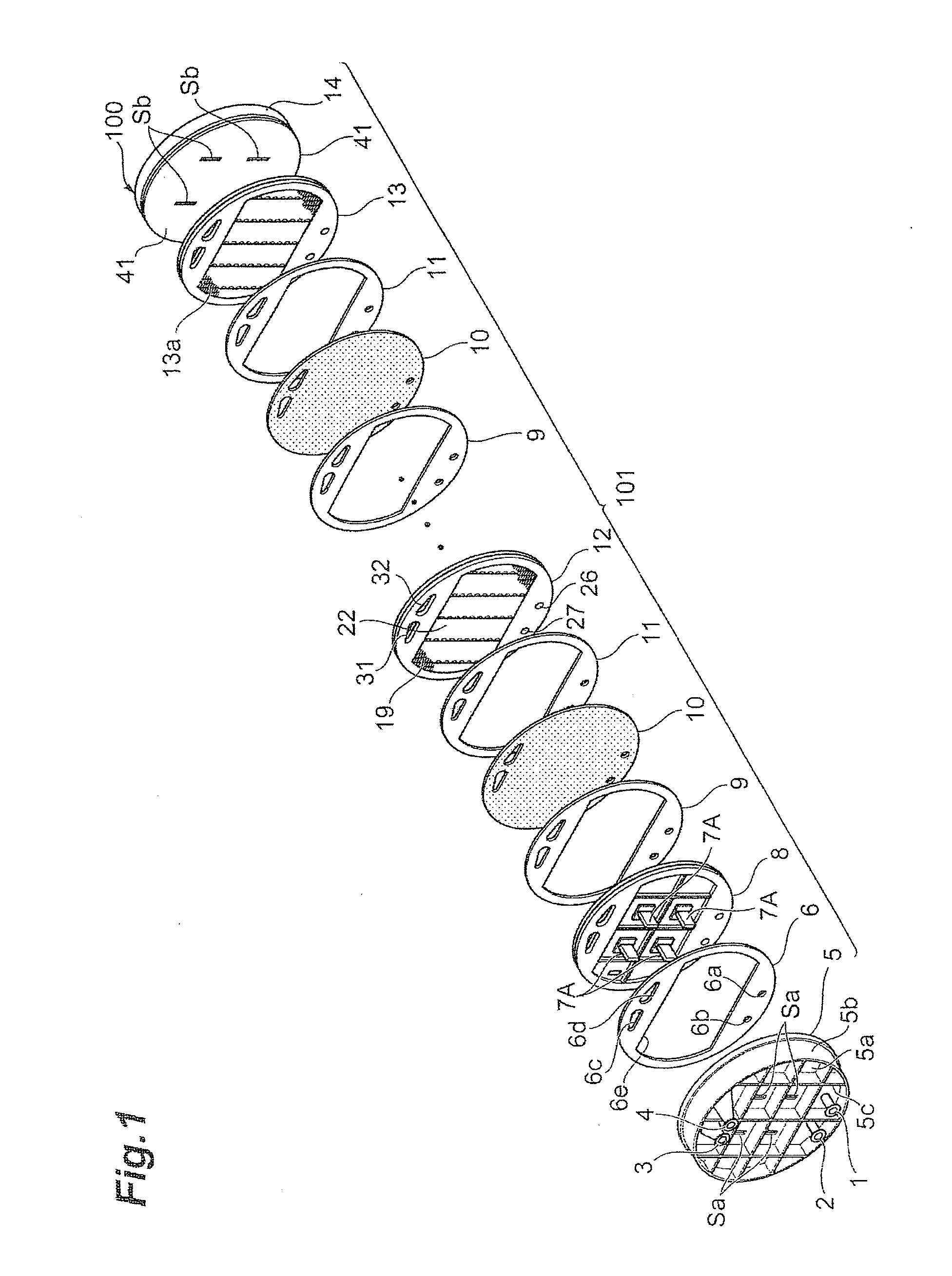 Bipolar alkaline water electrolysis unit and electrolytic cell