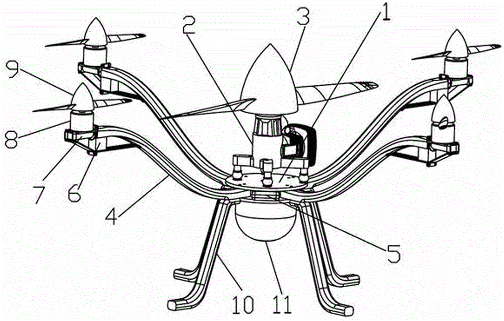 Hybrid power long-endurance multi-shaft air vehicle