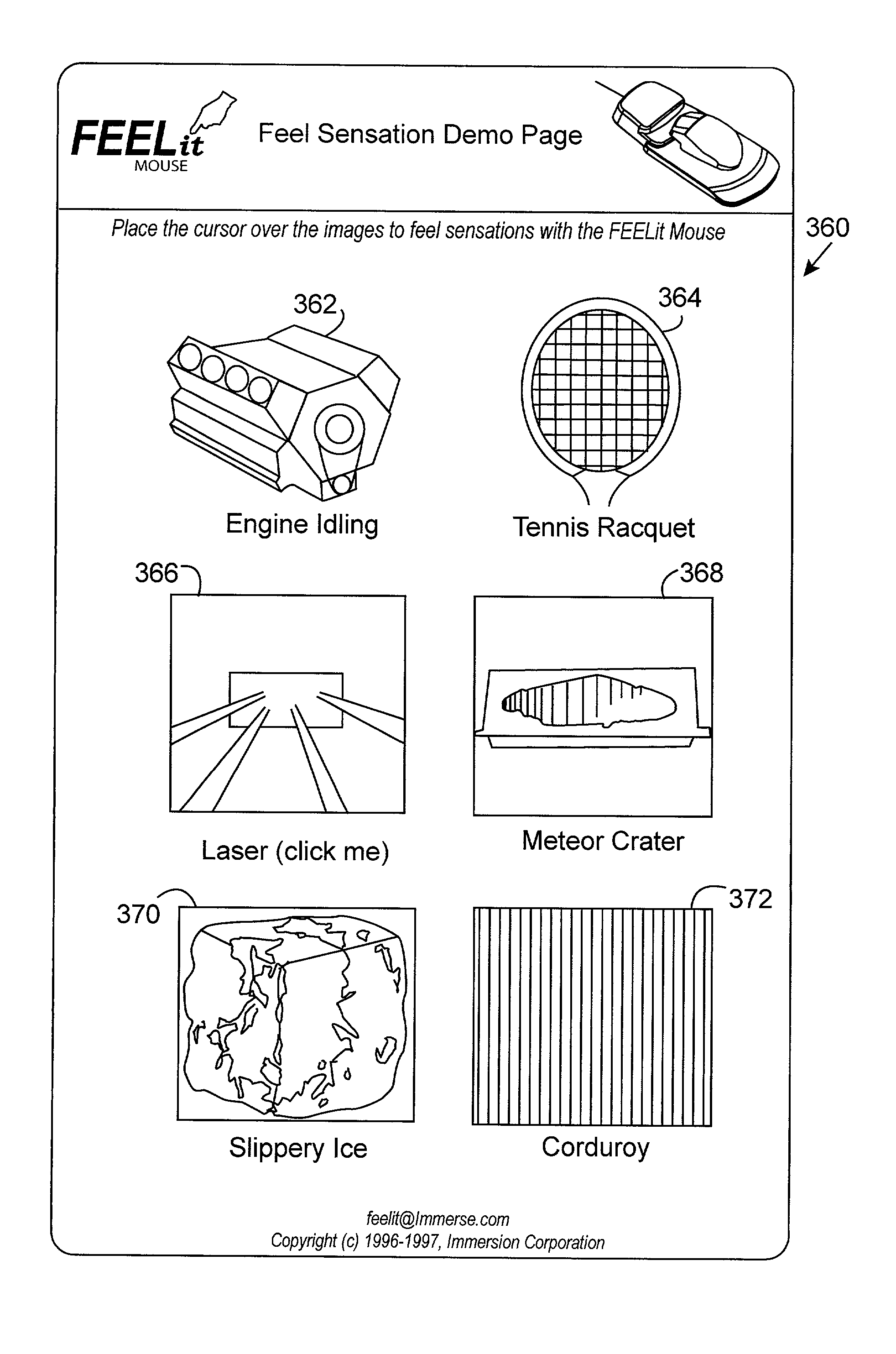 Defining force sensations associated with graphical images