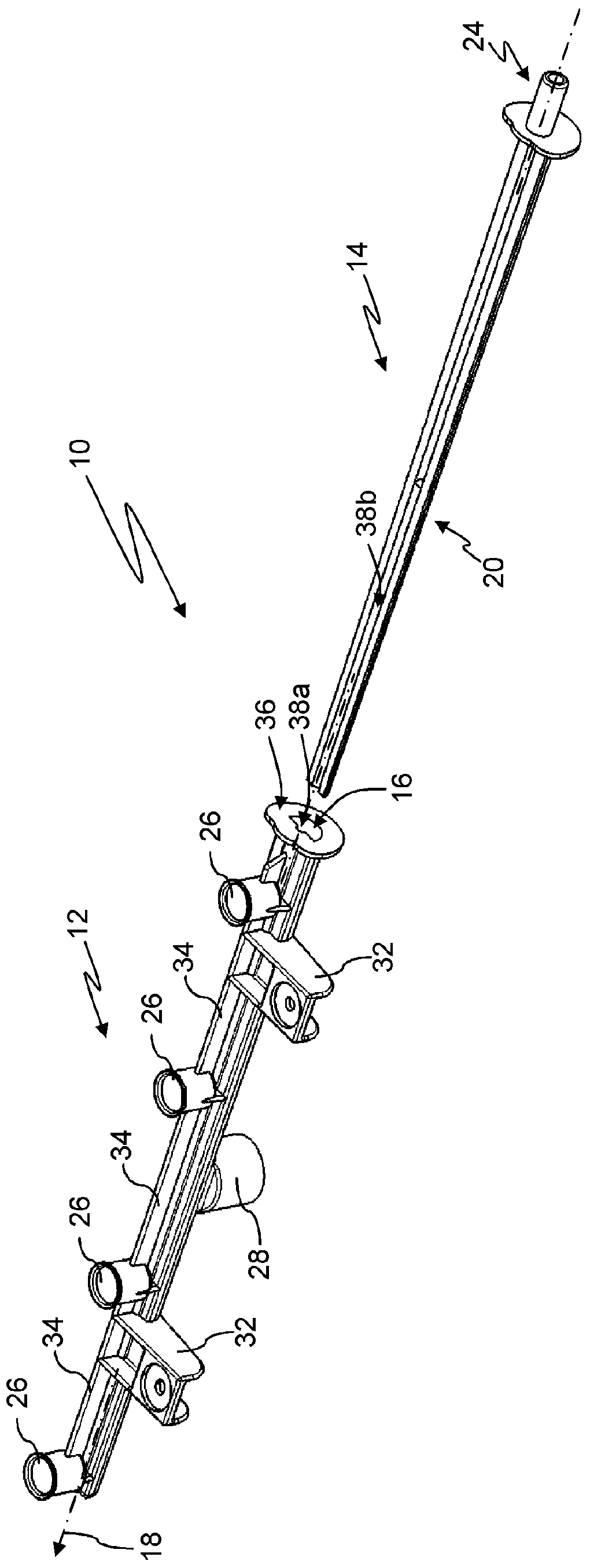 Water distributor for an internal combustion engine