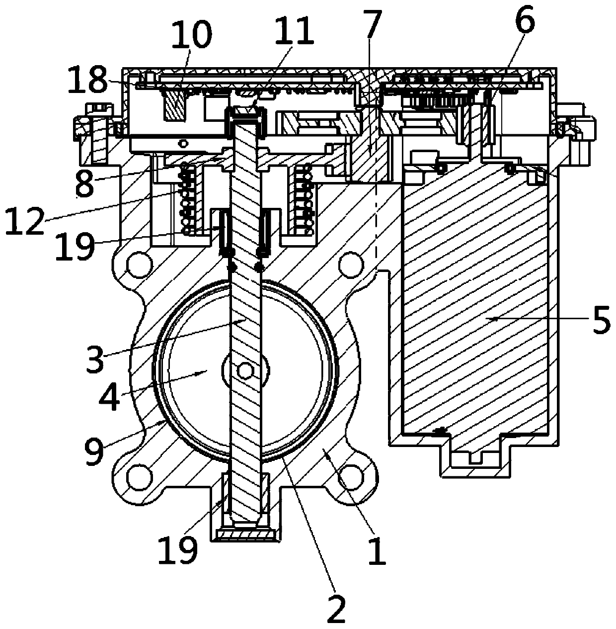 New energy automobile electronic throttle valve structure