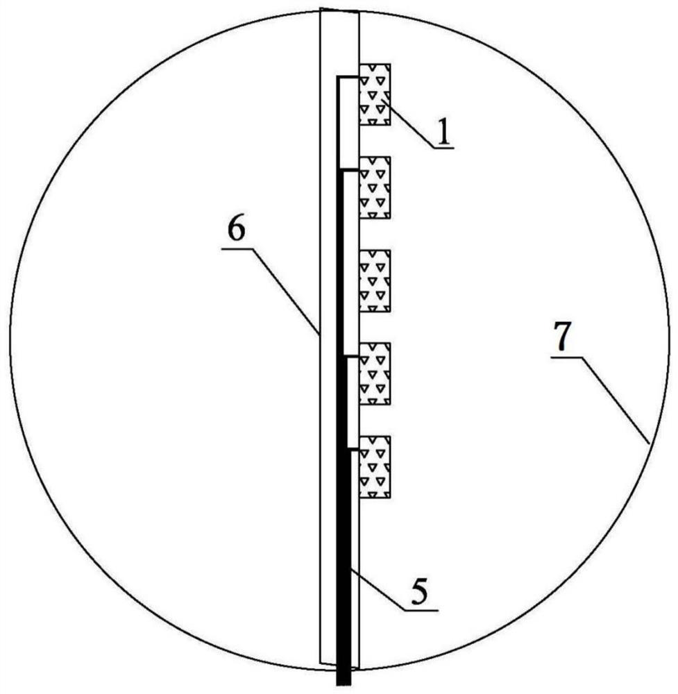 Ultrasonic gas flow detection device for nuclear power chimney