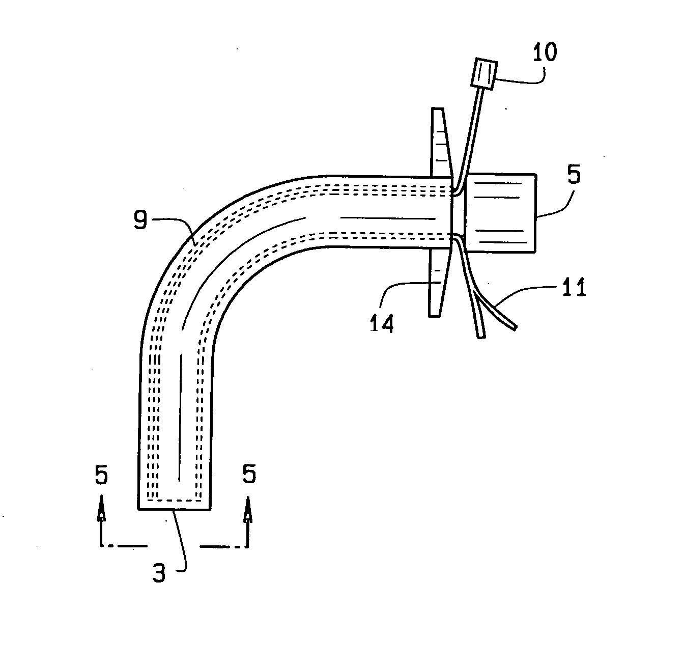 Tubular device delivering light and radiation into a patient