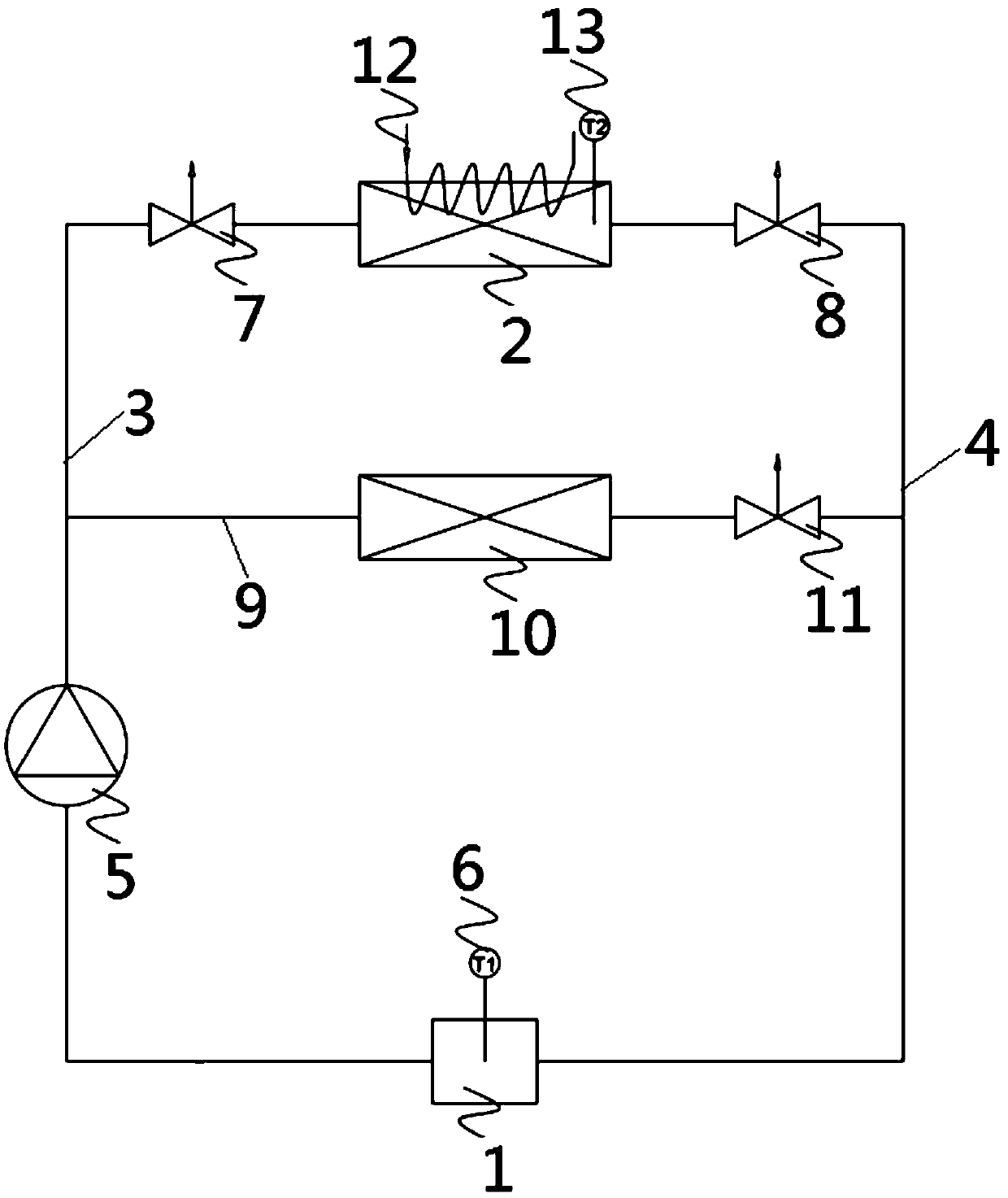 Battery pack temperature control device for electric automobile and control method thereof