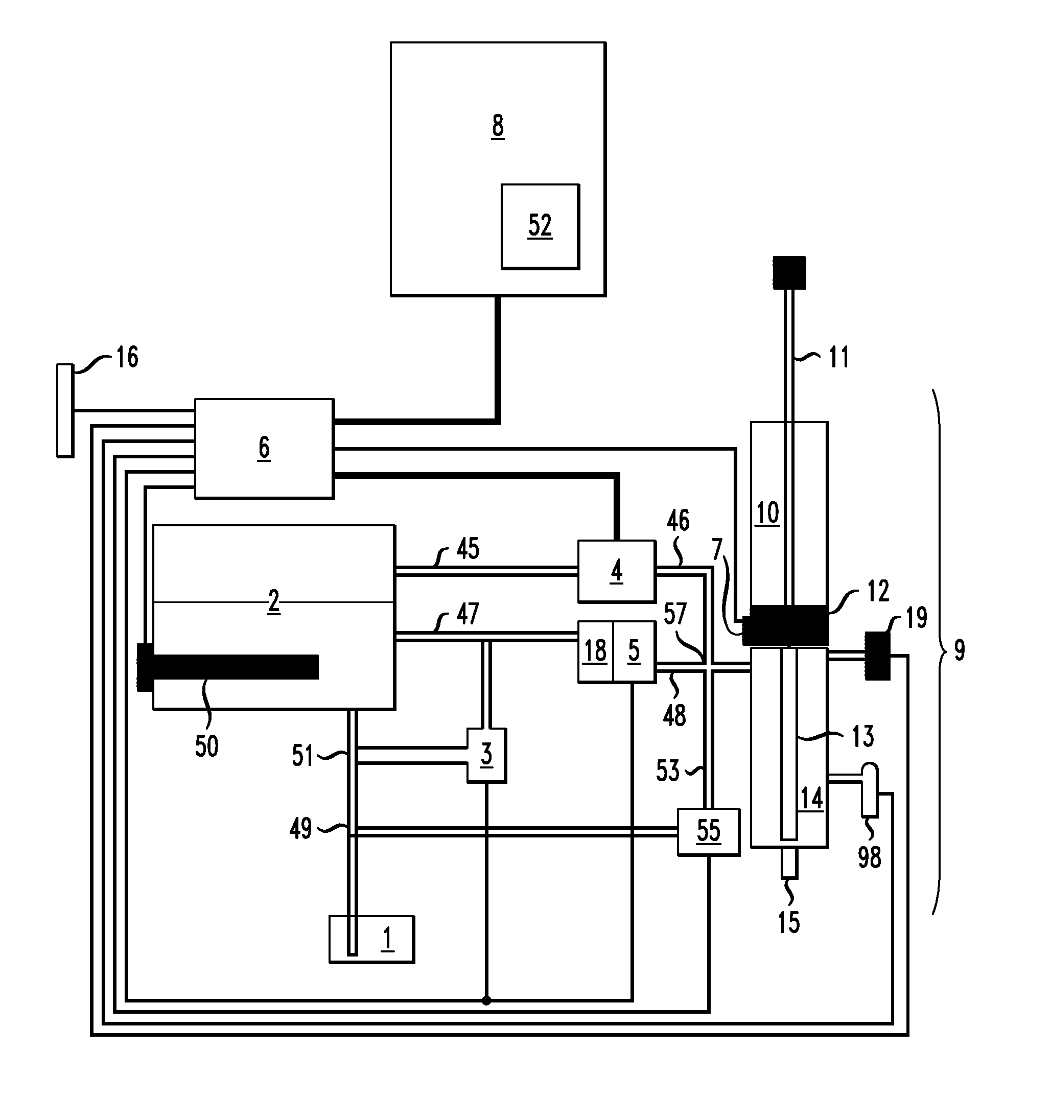 Hot beverage brewing system and use thereof