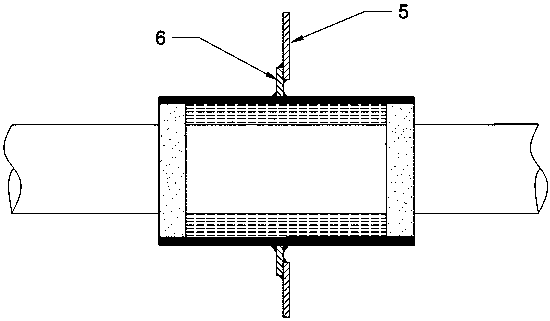 Titanium alloy tube cabin passing method for ship