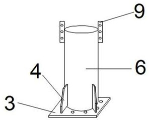 Concrete-filled steel tube optimized structure adopted in vertical structure and steel tube support mounting method