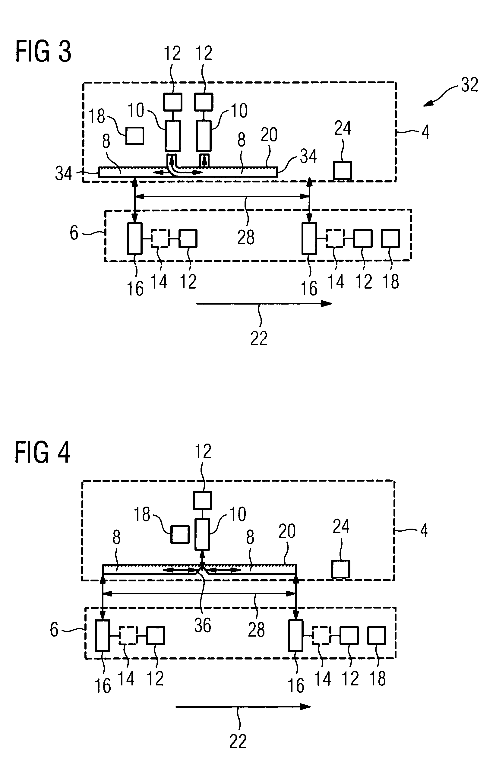 Apparatus for transmitting data between two systems which move relative to one another