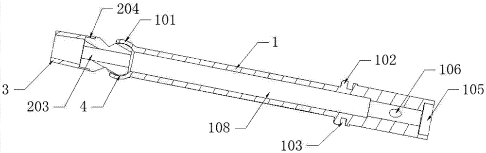 Front swivel component for haemorrhoids loop ligature device