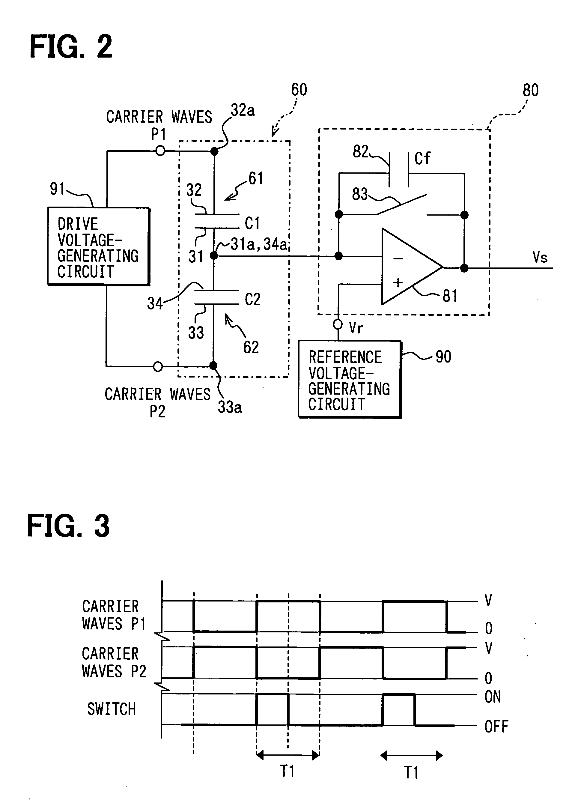 Capacitance type physical quantity detector