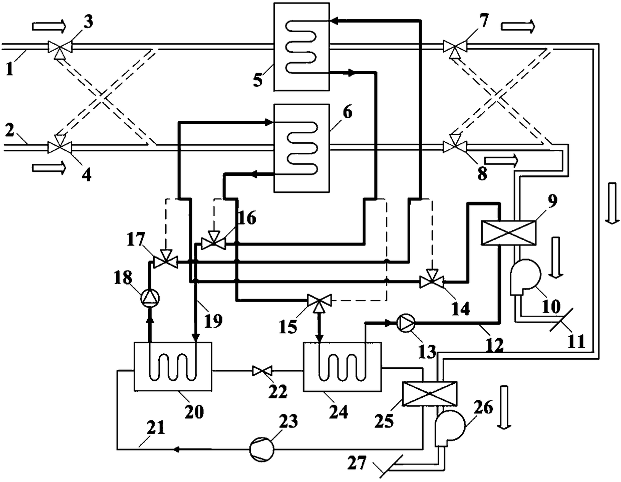 Regenerative heat recovery dehumidification heat pump system and its operation method