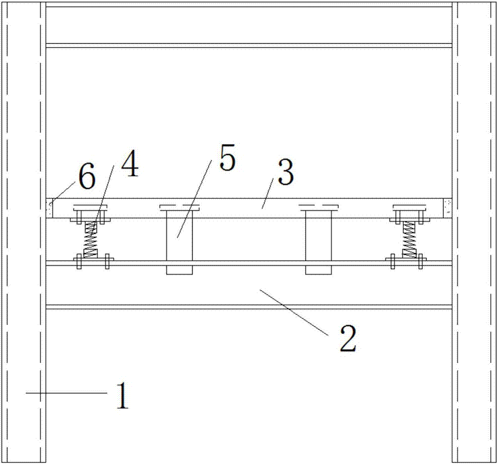 Frame structure with vibration-isolating floor system and installation method of frame structure