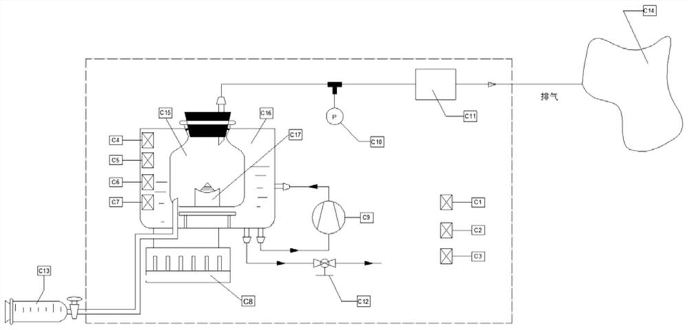 Device for testing gas release rate of substance encountering water and application