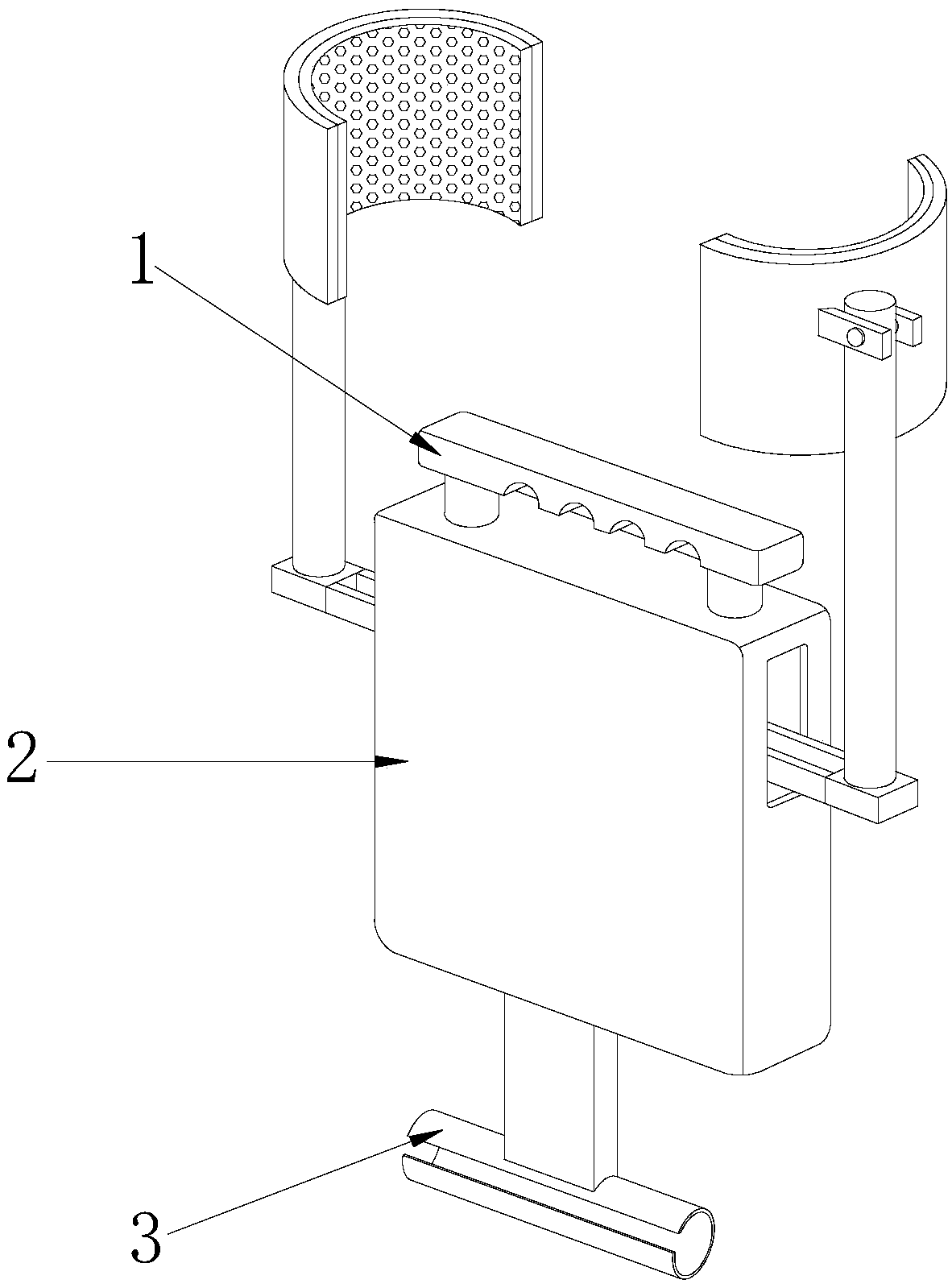 Strength-saving lifting and drawing device capable of spreading palm force-bearing points for plastic shopping bag