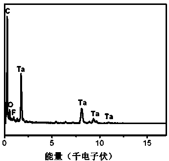 Fluorine-doped nano-tantalum carbide/graphitized carbon composite material and preparation method thereof