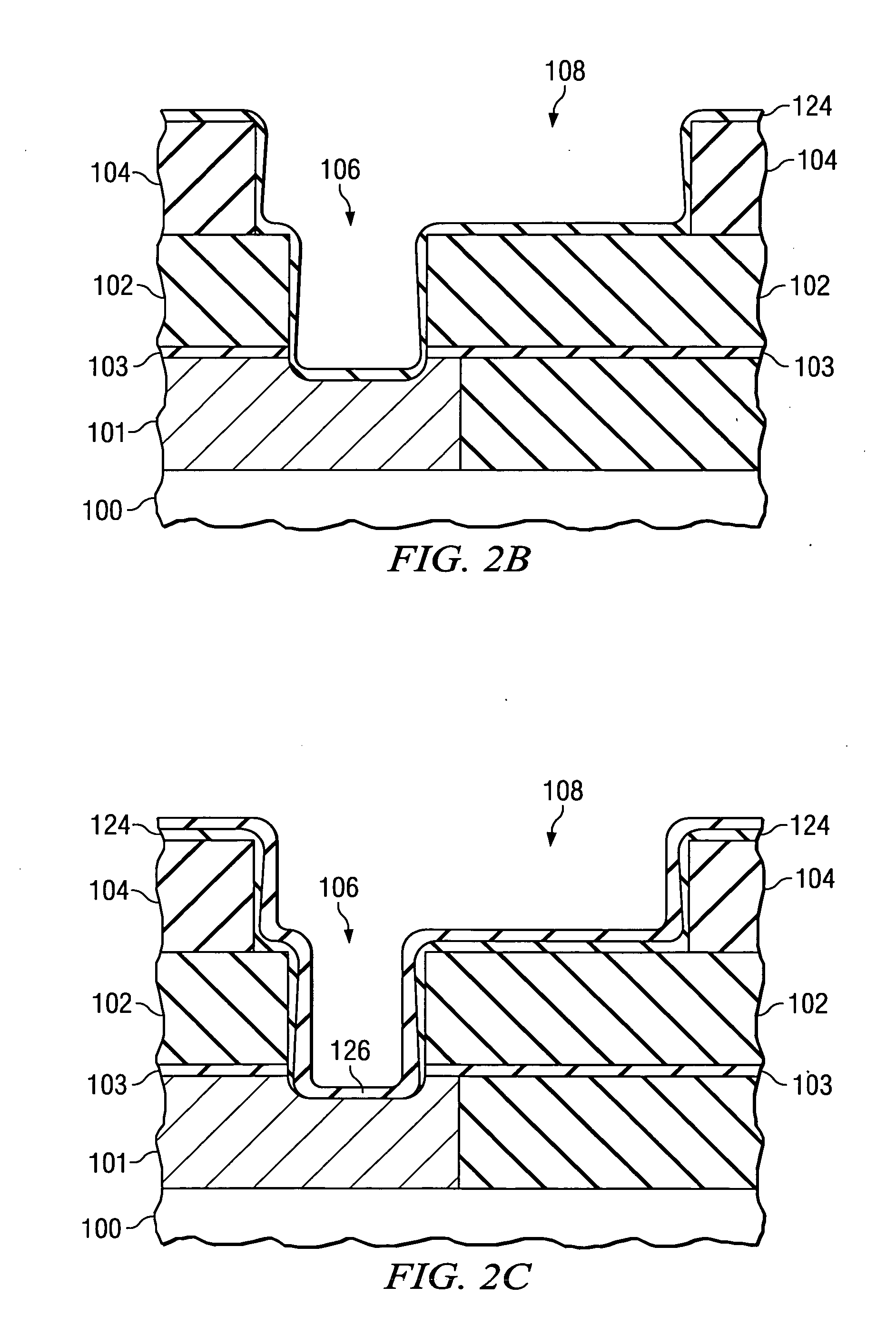 Dual damascene diffusion barrier/liner process with selective via-to-trench-bottom recess