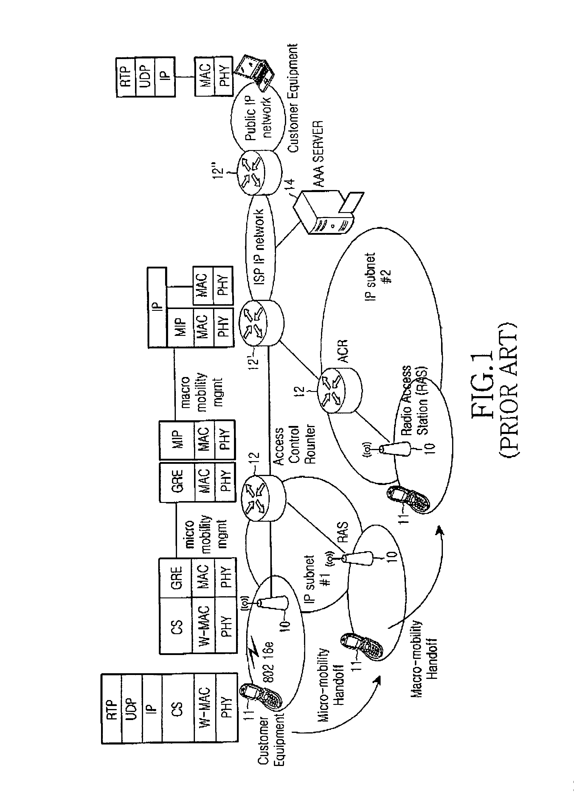 Bridge-based radio access station backbone network system and signal processing method therefor