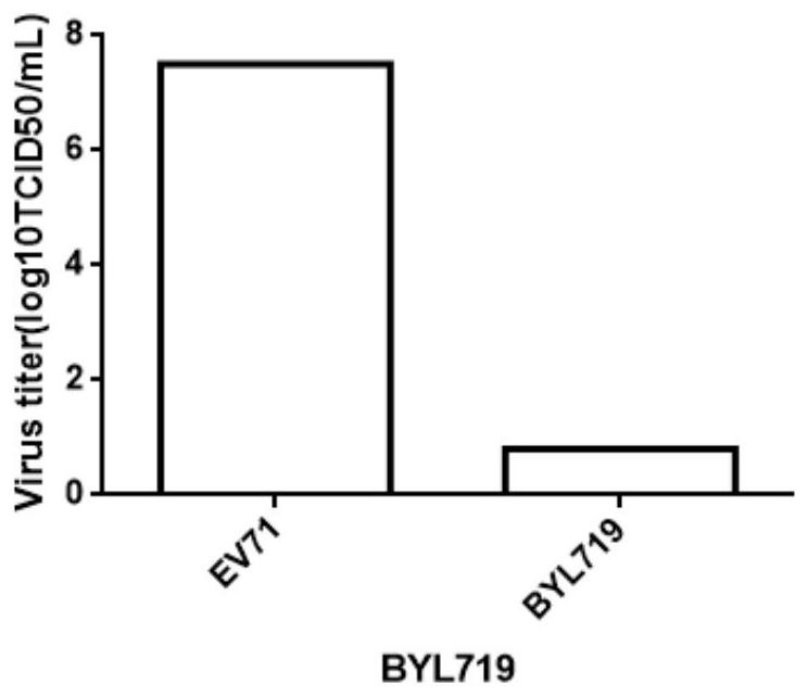 Application of alpelisib compound in preparation of anti-ev71 virus medicine