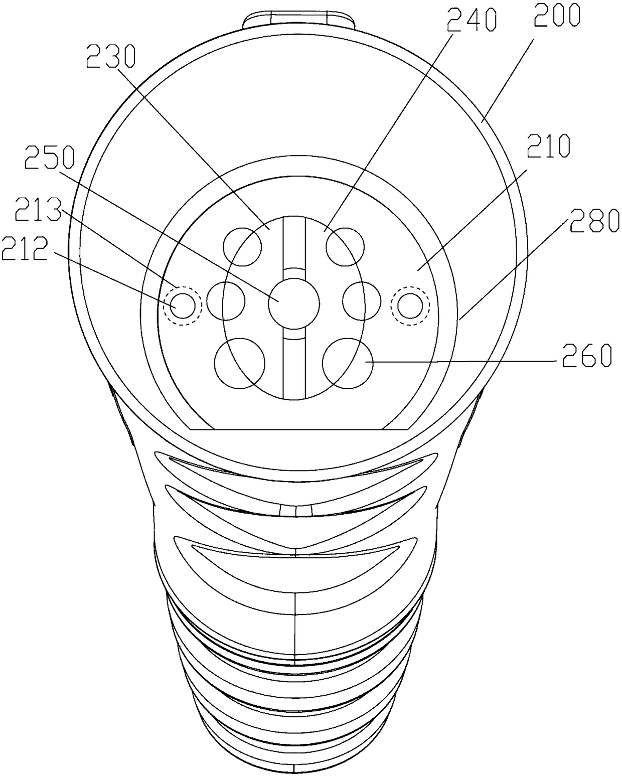 DC charging column having charging interface with automatic tripping protection