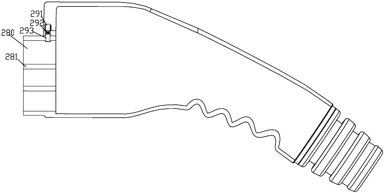 DC charging column having charging interface with automatic tripping protection