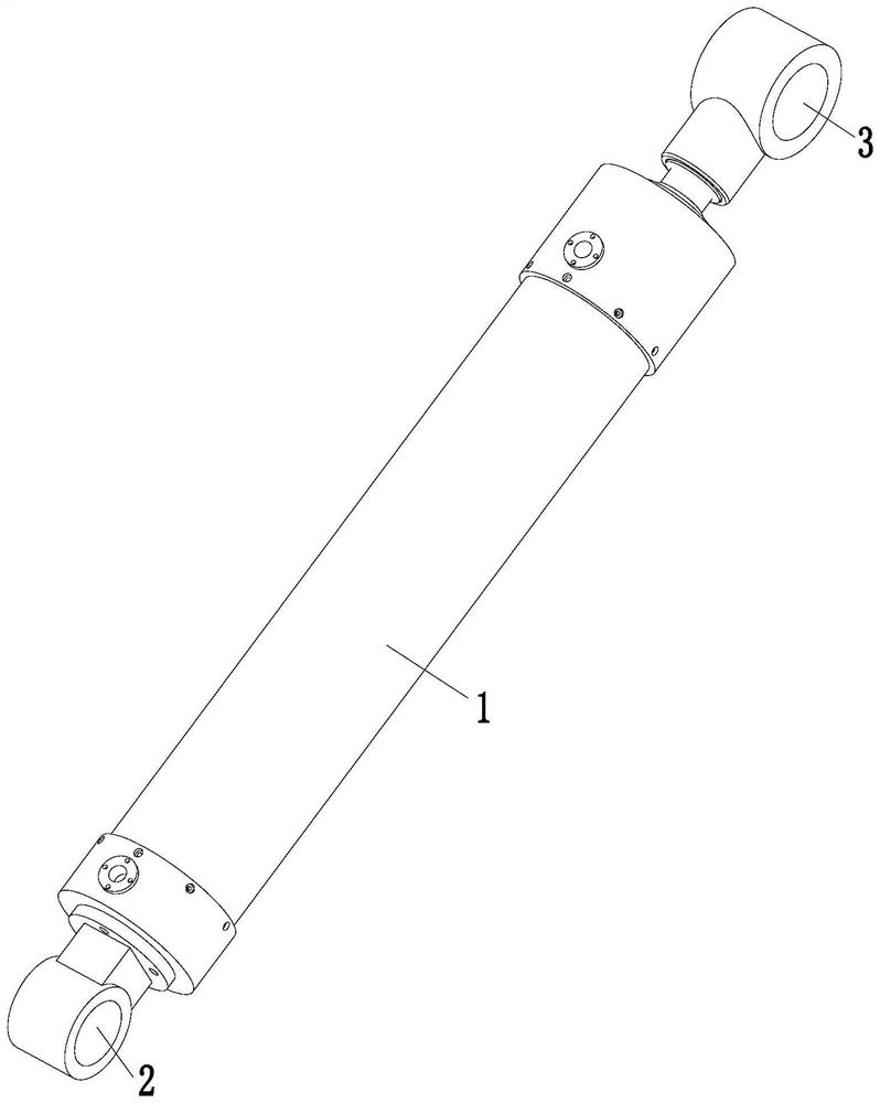 Hydraulic oil cylinder for truck cab