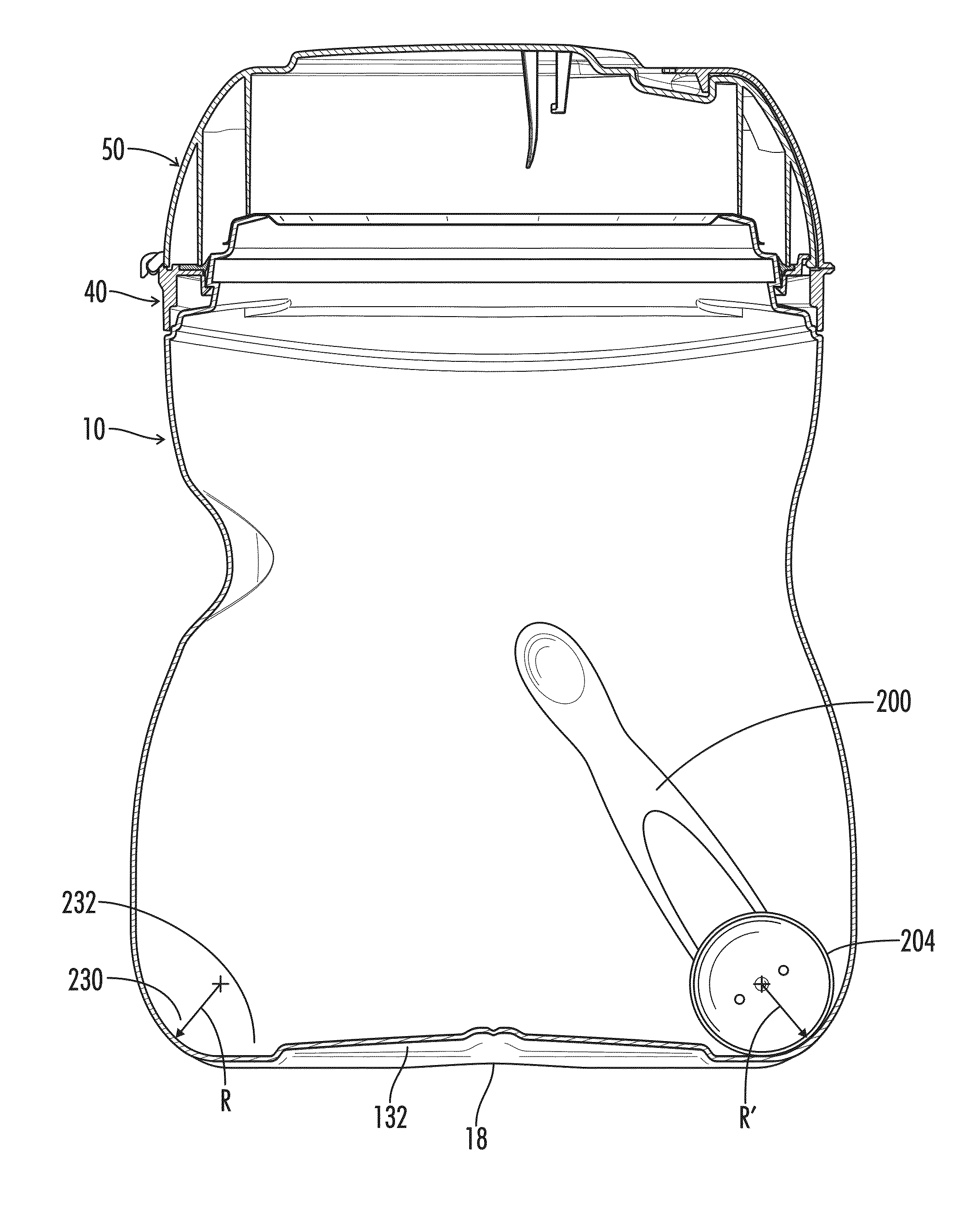 Resealable container with collar and lid